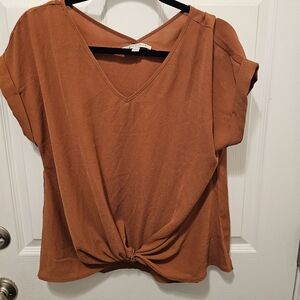 Burnt Orange Sheer top